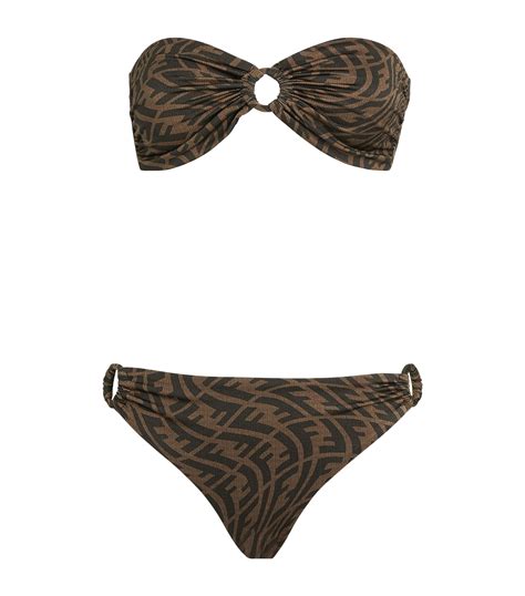 fendi bandeau bikini|fendi high waisted bikini.